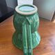 Pichet, pot à eau en faïence émaillée verte – HB Quimper, période art déco