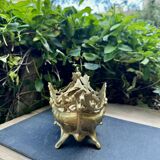 Brass planter woman Art Nouveau
