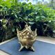 Brass planter woman Art Nouveau