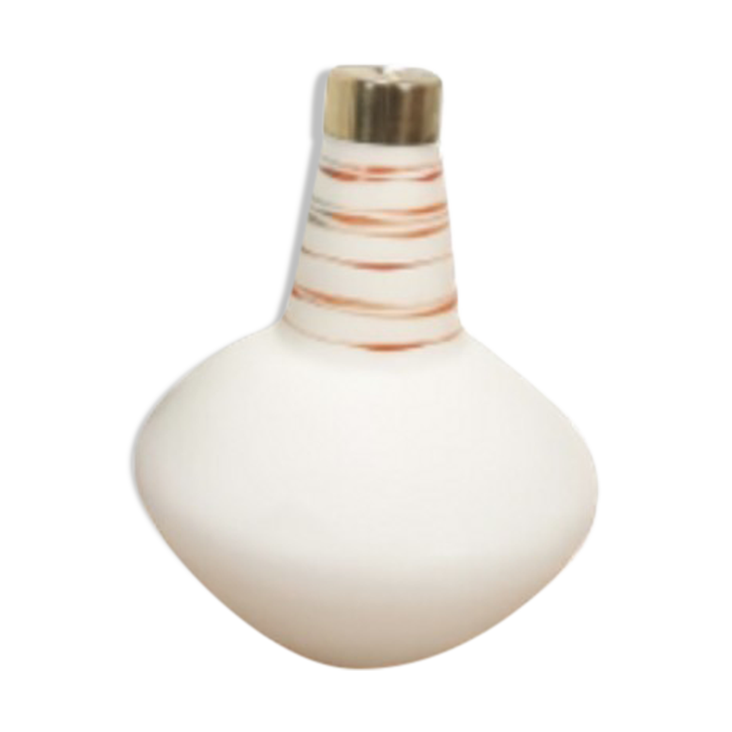 Vintage glass pendant lamp with red orange stripes, Zukov