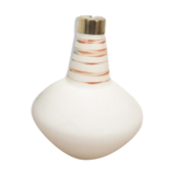 Vintage glass pendant lamp with red orange stripes, Zukov