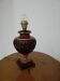 Table lamp by the brand "Lancel" without a shade from the 1980s.