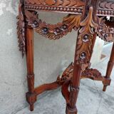Louis XVI style half-moon console decorated
