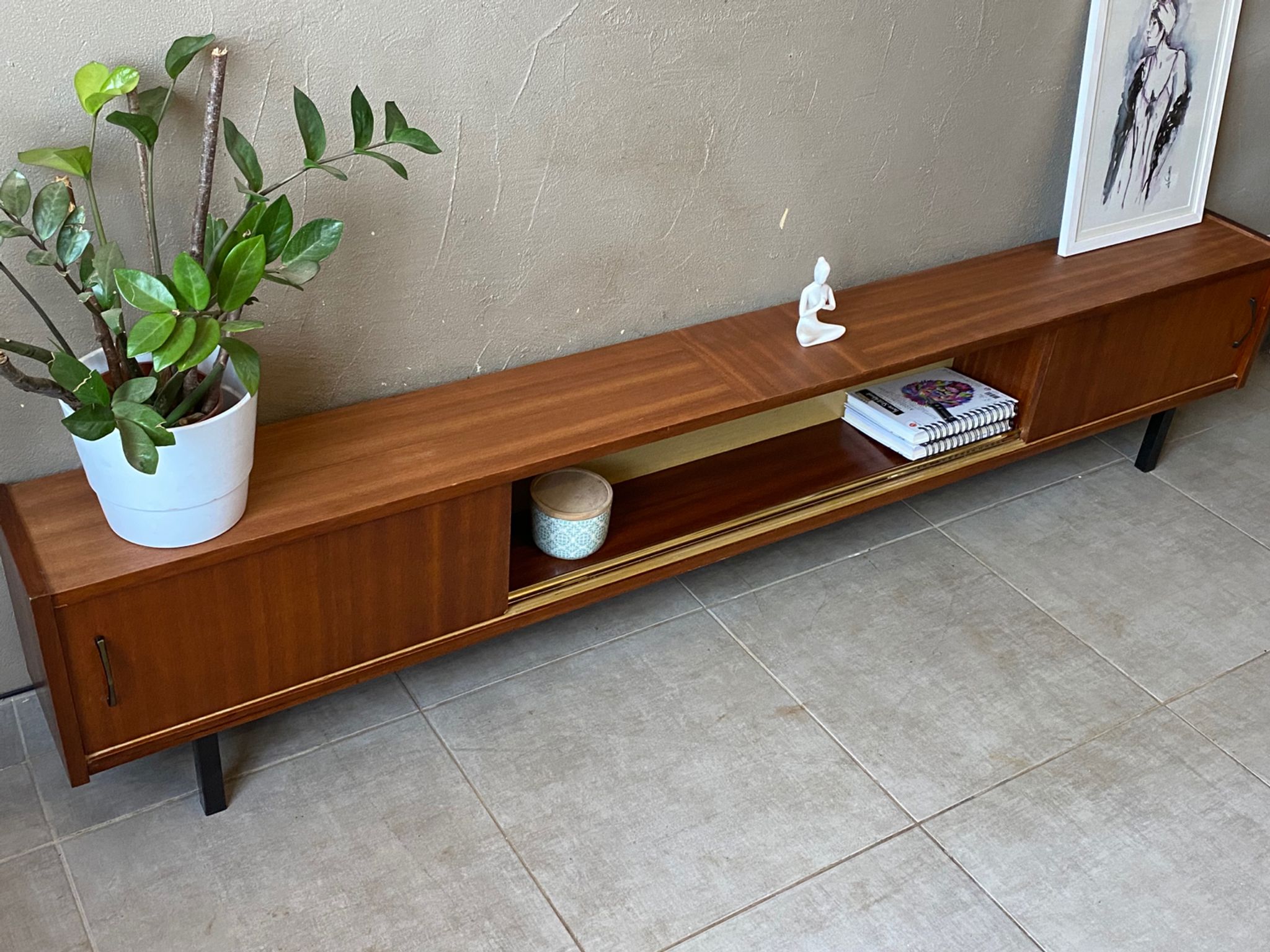 Vintage wooden sideboard from the 50s (shallow)