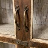 Large display case in old patinated teak