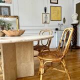 Pair of vintage Italian rattan chairs