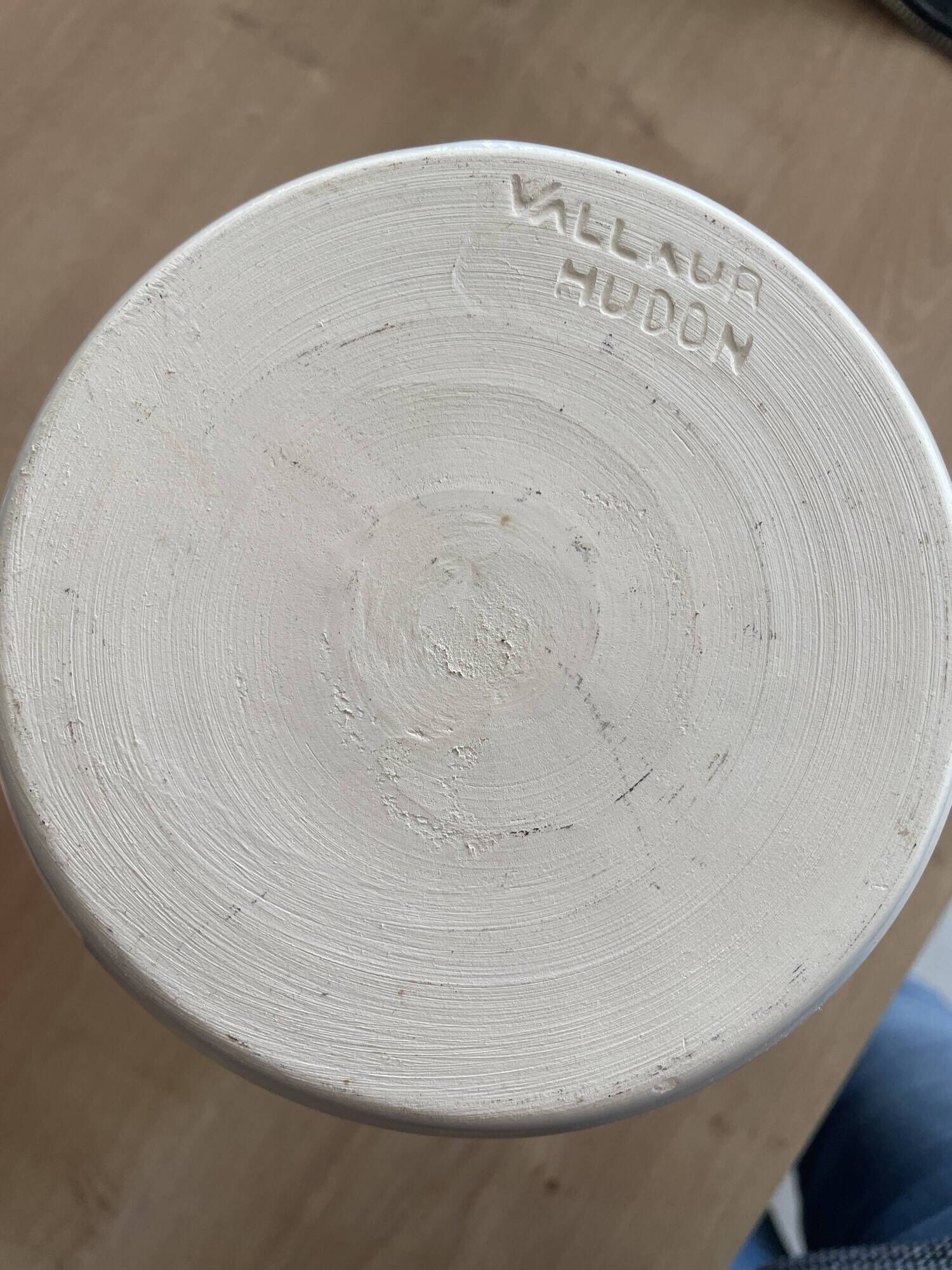 Vintage ceramic vase from Vallauris signed Hudon.