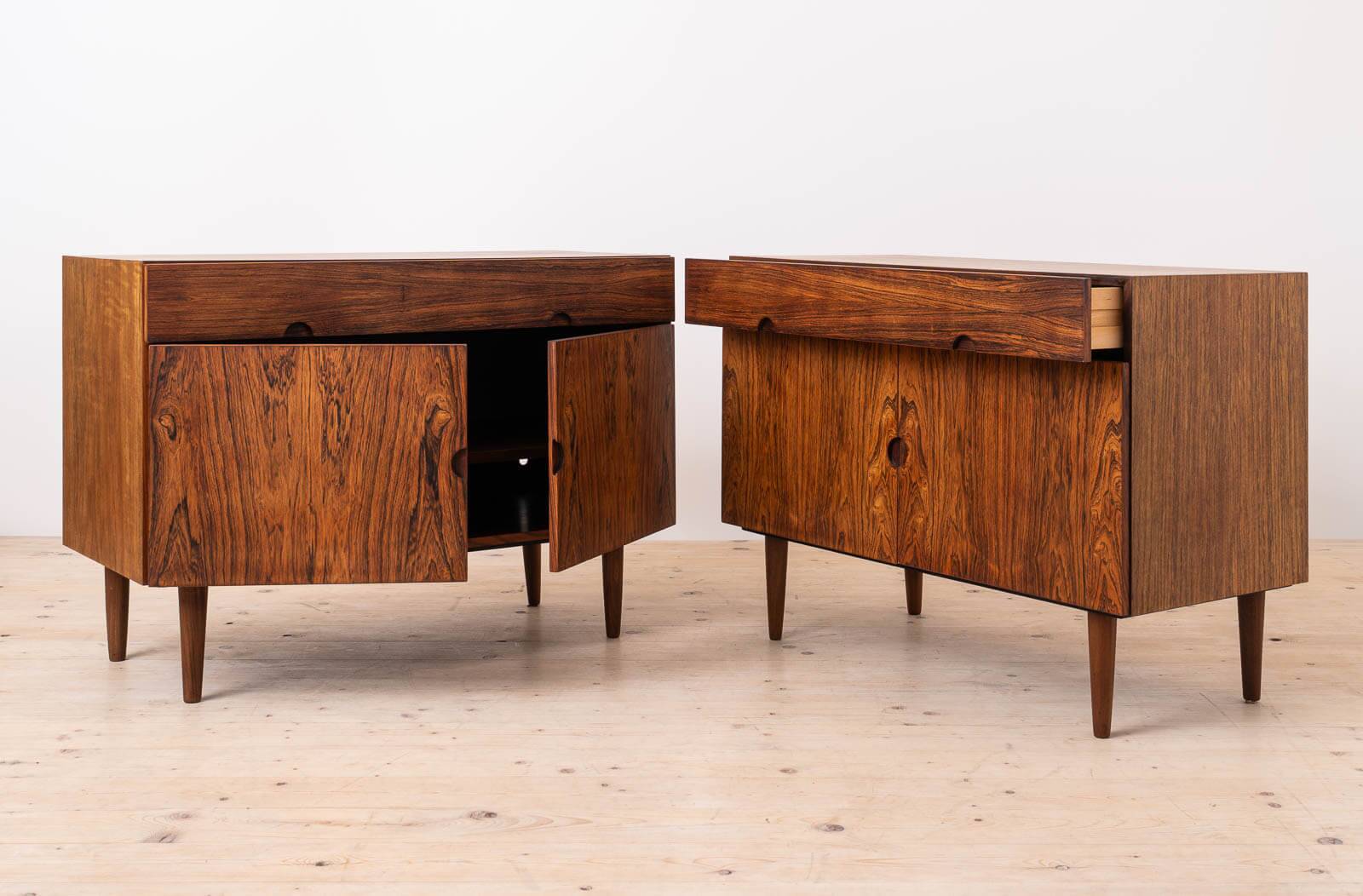 Pair of Mid Century Modern Cabinets by H. W. Klein for Bramin, Denmark