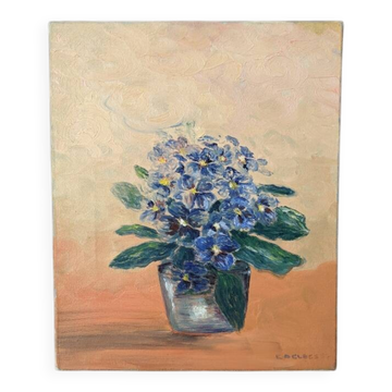 Acrylic on canvas still life bohemian countryside decoration small format