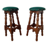 Paire de tabourets de bar années 70
