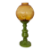 Mid-century italian yellow & green wood and glass table lamp