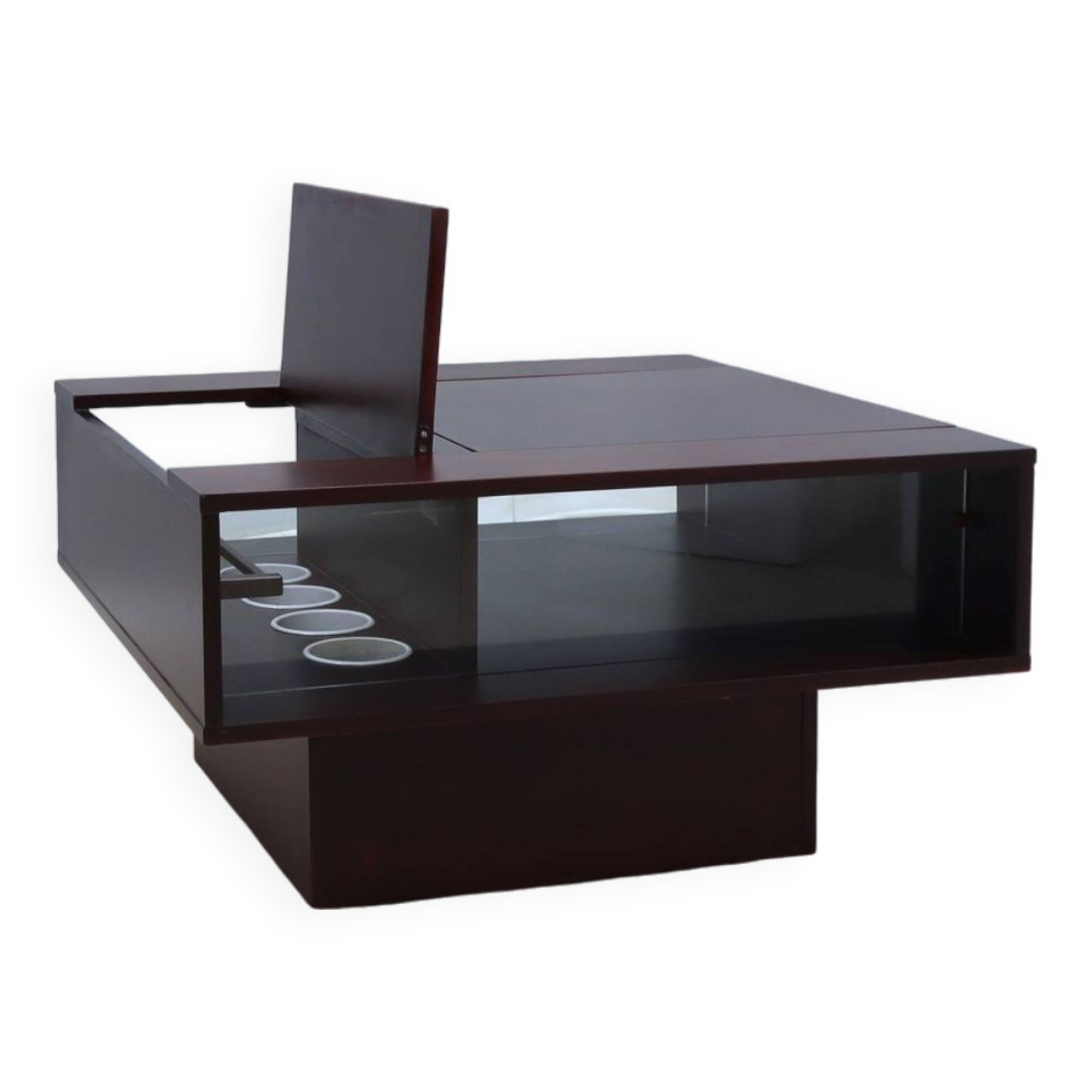 Table basse desserte vintage modulable avec bar 1960