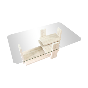 Table basse Willy Ballez en travertin