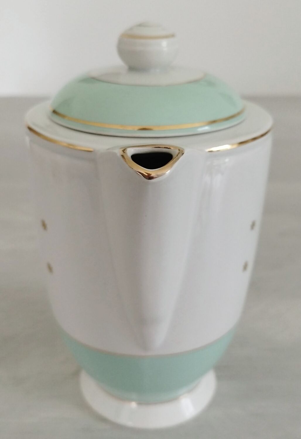 Coffee maker sugar pot earthenware k&g lunéville model ségur vintage