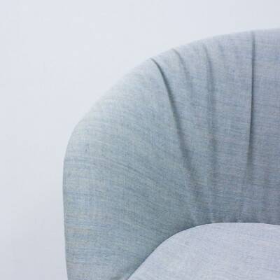 HAY AAC23 armchair in light blue fabric