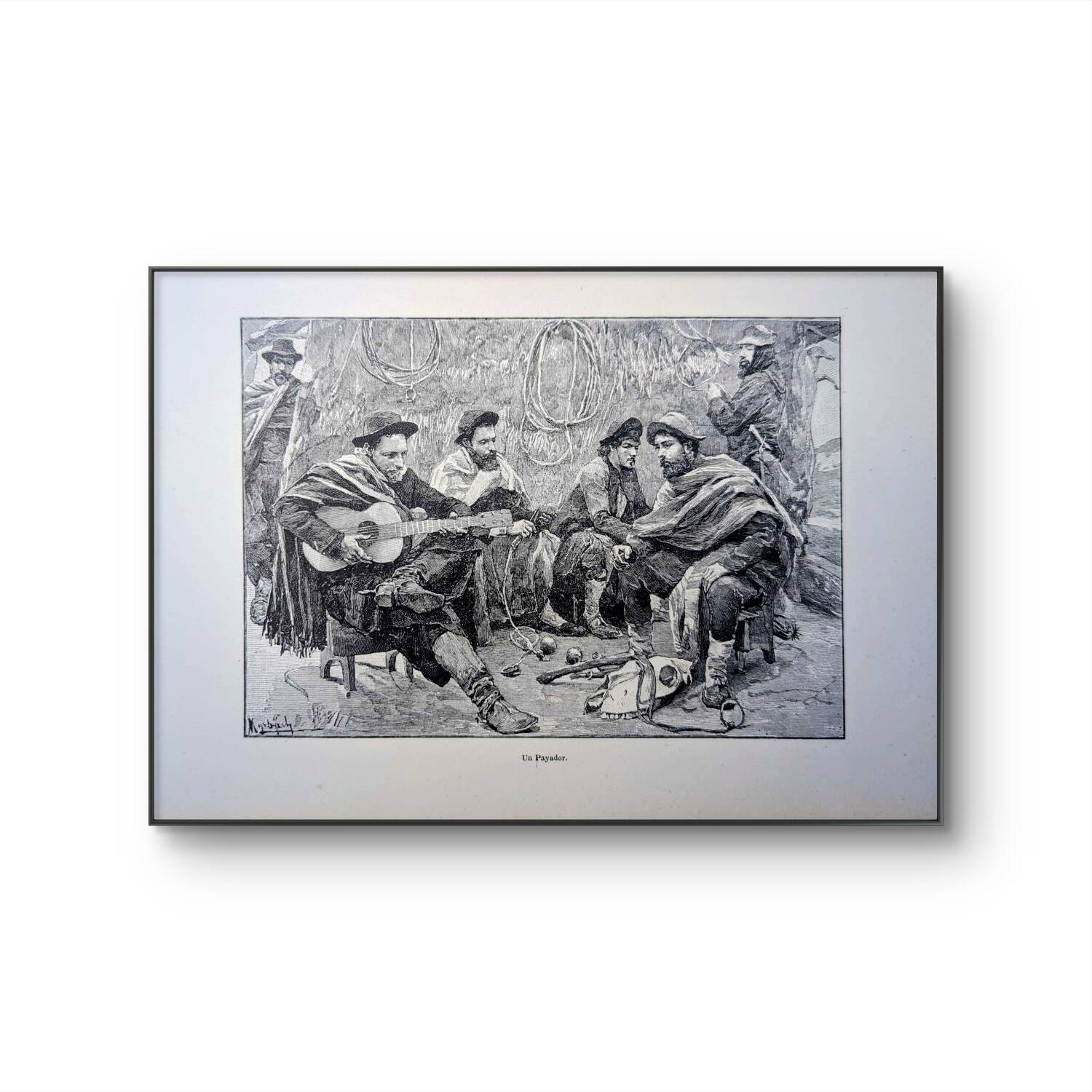 Printed in 1898, A Payador in Argentina.
