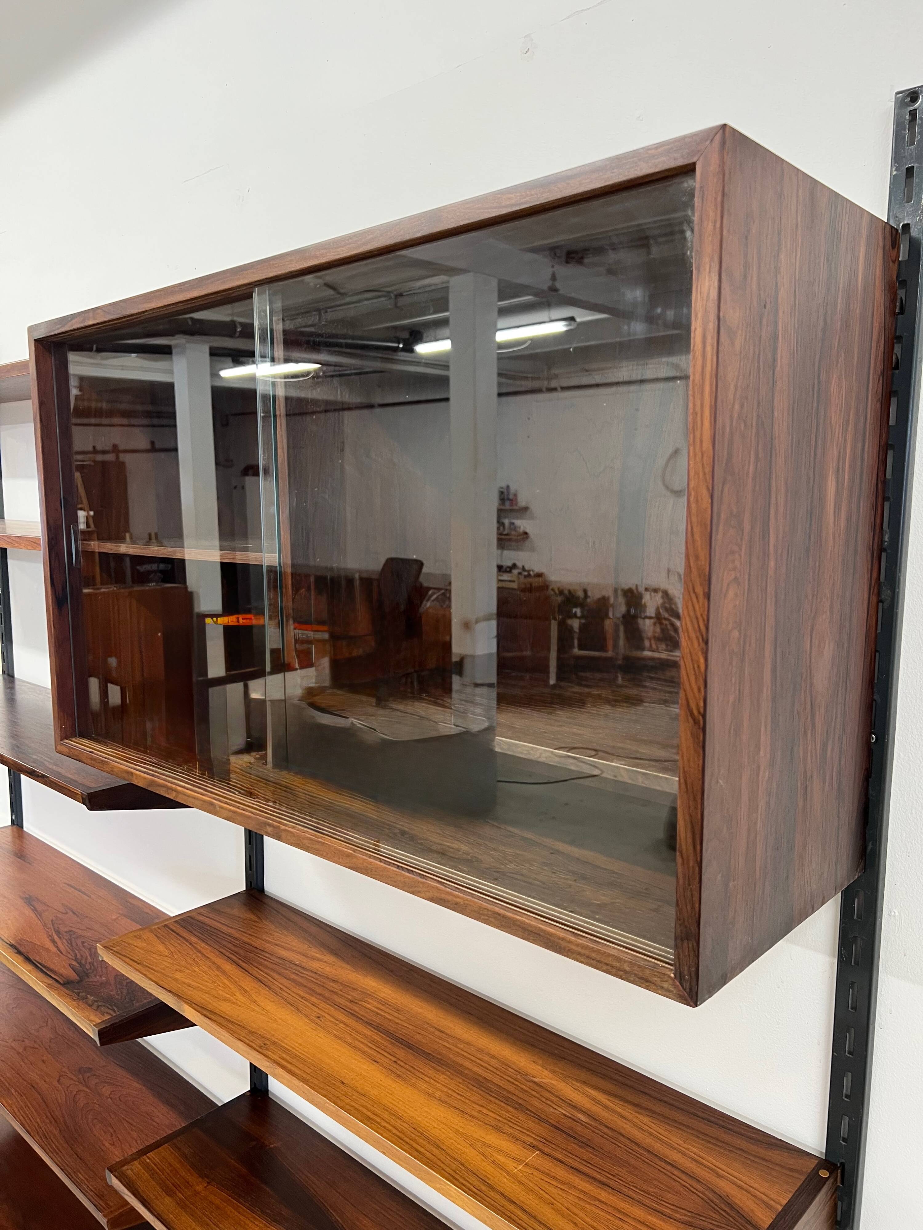 Rosewood Modular Wall System By Kai Kristiansen for Feldballes, 1960s.