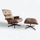 Brown & Walnut Herman Miller Original Eames Tall Lounge Chair & Ottoman
