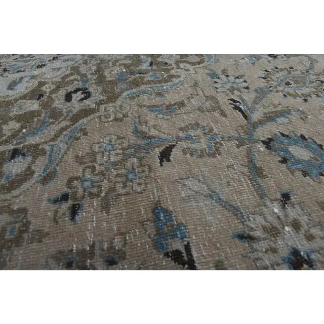 1970s Vintage Persian Handknotted Wool Brown Oversize Area Rug 290x358
