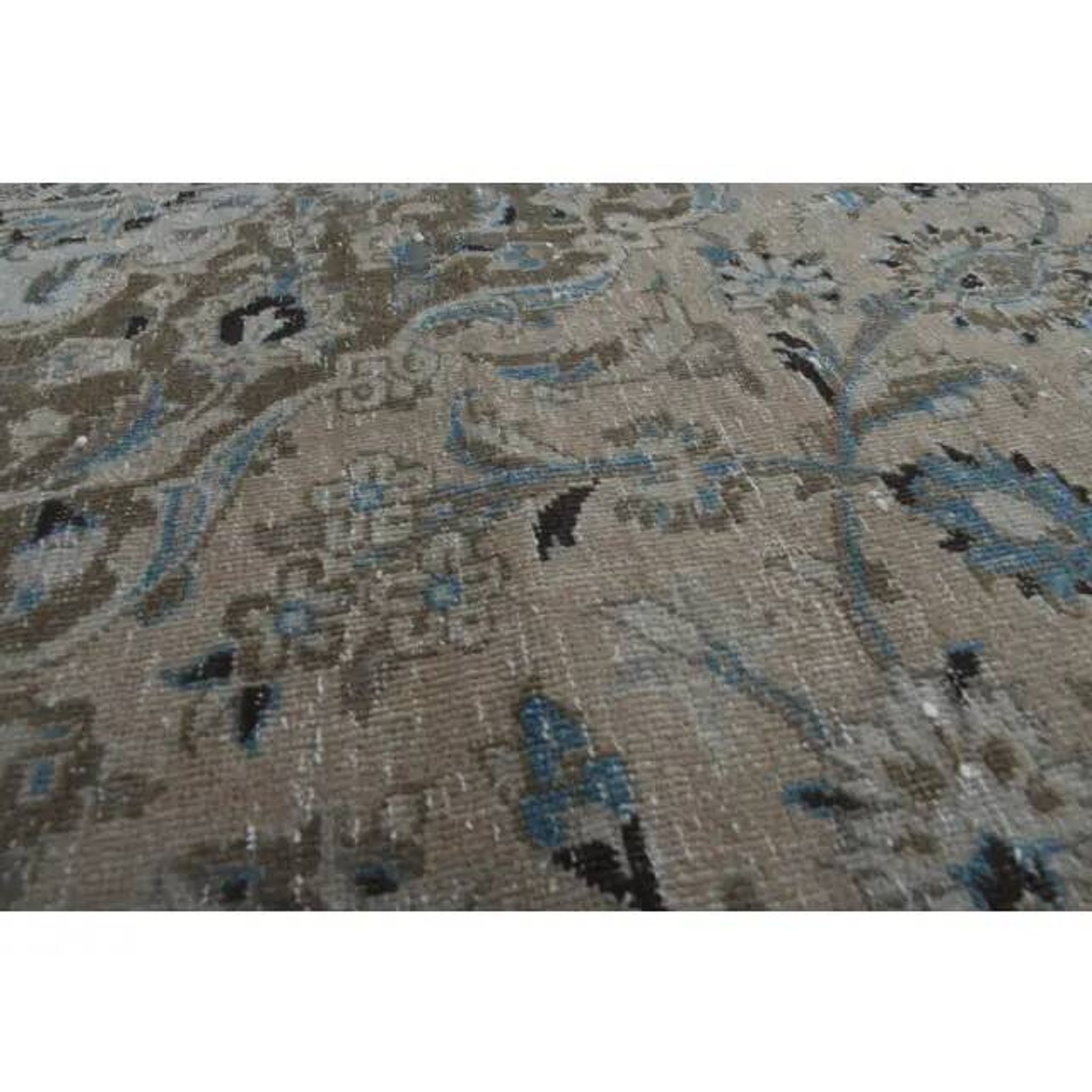 1970s Vintage Persian Handknotted Wool Brown Oversize Area Rug 290x358