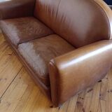 Duvivier leather club sofa