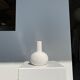 Handmade soliflore drop vase in terracotta painted white h:20 d:15