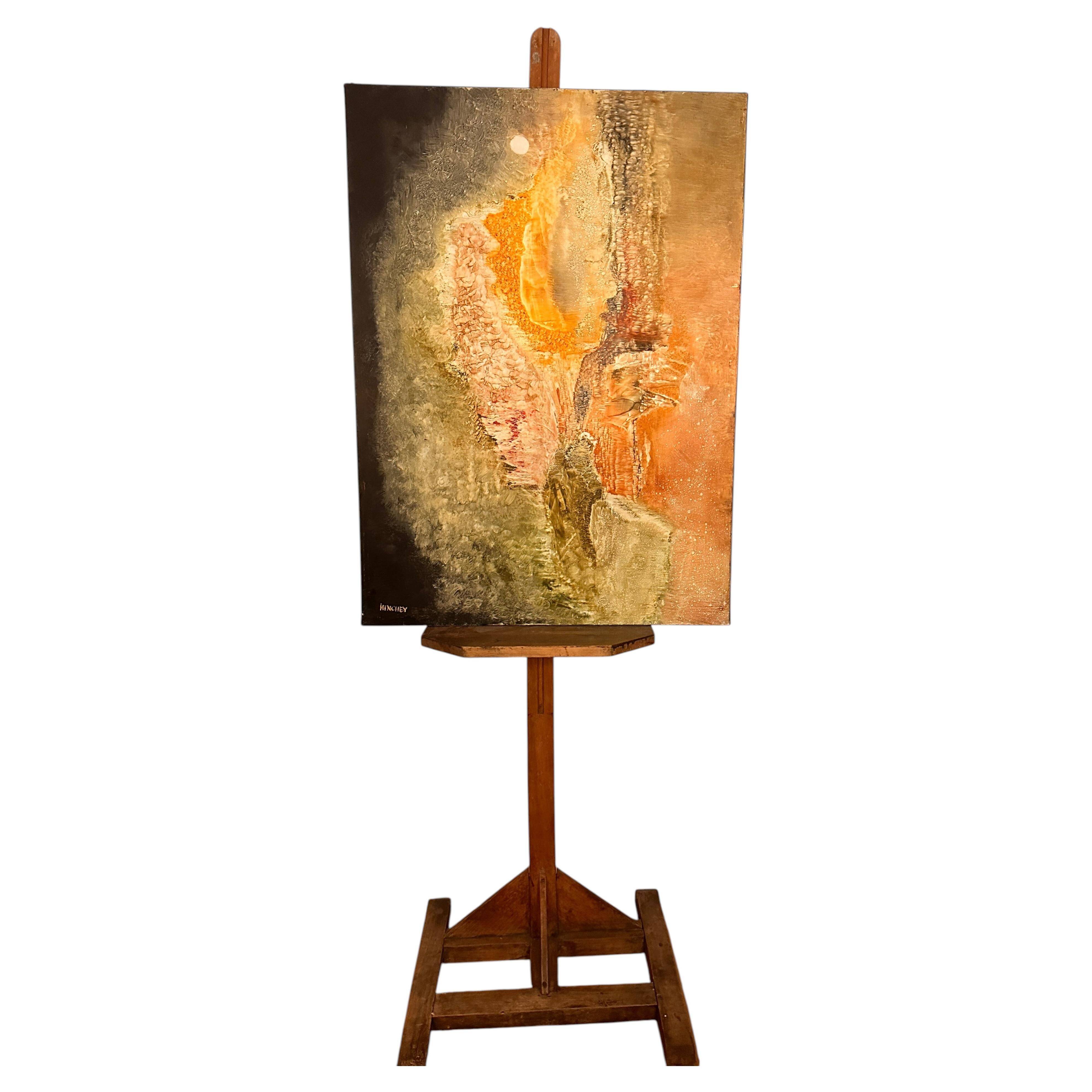 “Enigme” – Abstract Painting by Walter Hinchey, Oil on Canvas, Signed and Titled