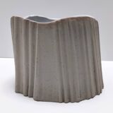Irregular Shaped Grey Earthenware Vase by Rosenthal, Italy