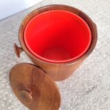 Vintage Scandinavian teak ice bucket 1960s