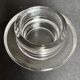 Pair of engraved glass butter dishes