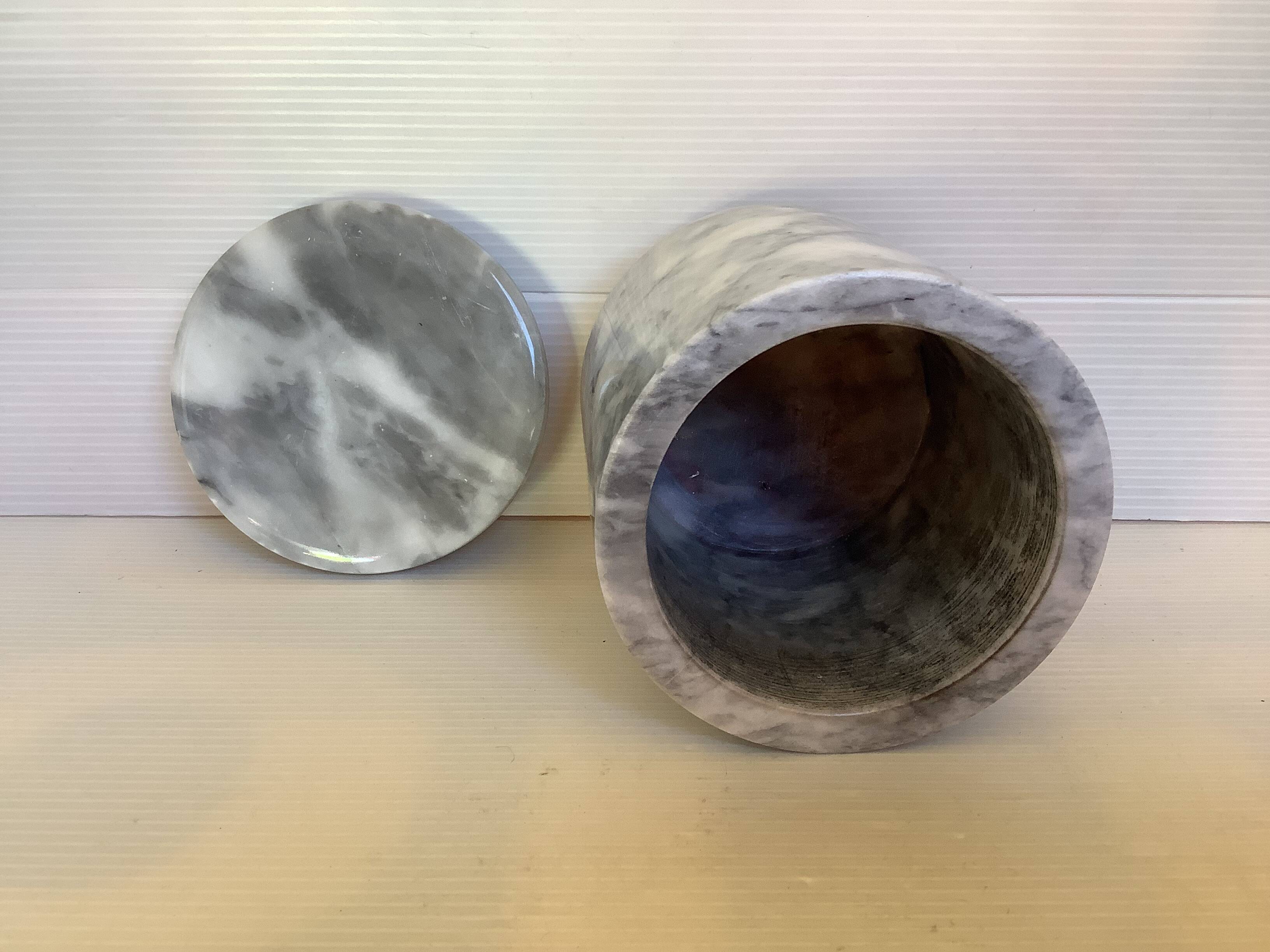 Gray White Marble Box