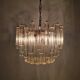 Venini Murano Glass Chandelier 85 Hand-Blown Quadriedri Prisms, 1960's