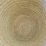 Woven wicker laundry basket
