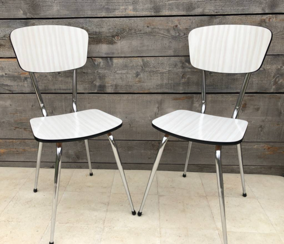 20 White Formica Chairs