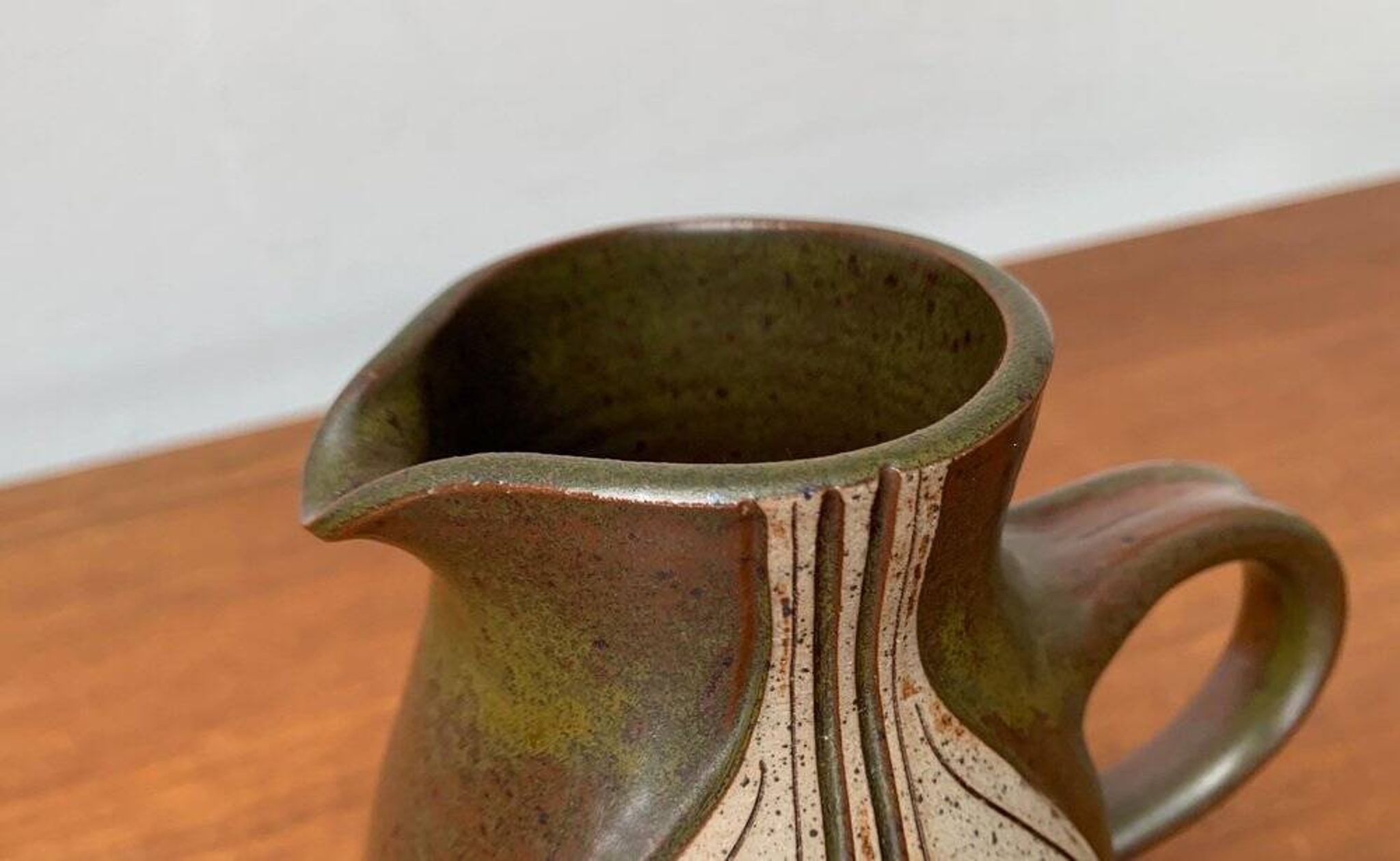 A studio pottery jug from the mid-century by Marianne Stark for Michael Andersen, Bornholm, 1960s.