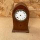Antique mantel clock arched marquetry mahogany wood vintage
