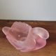 vintage pink molded glass vase Yves Rocher swan shape