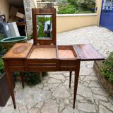 Old dressing table in inlaid wood