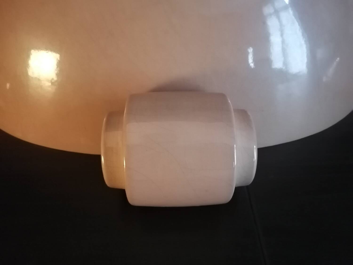 3 Kostka enamelled ceramic wall lights