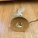 Shell lamp shell frosted glass and art deco brass