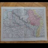 Historical map Larousse Great War French front