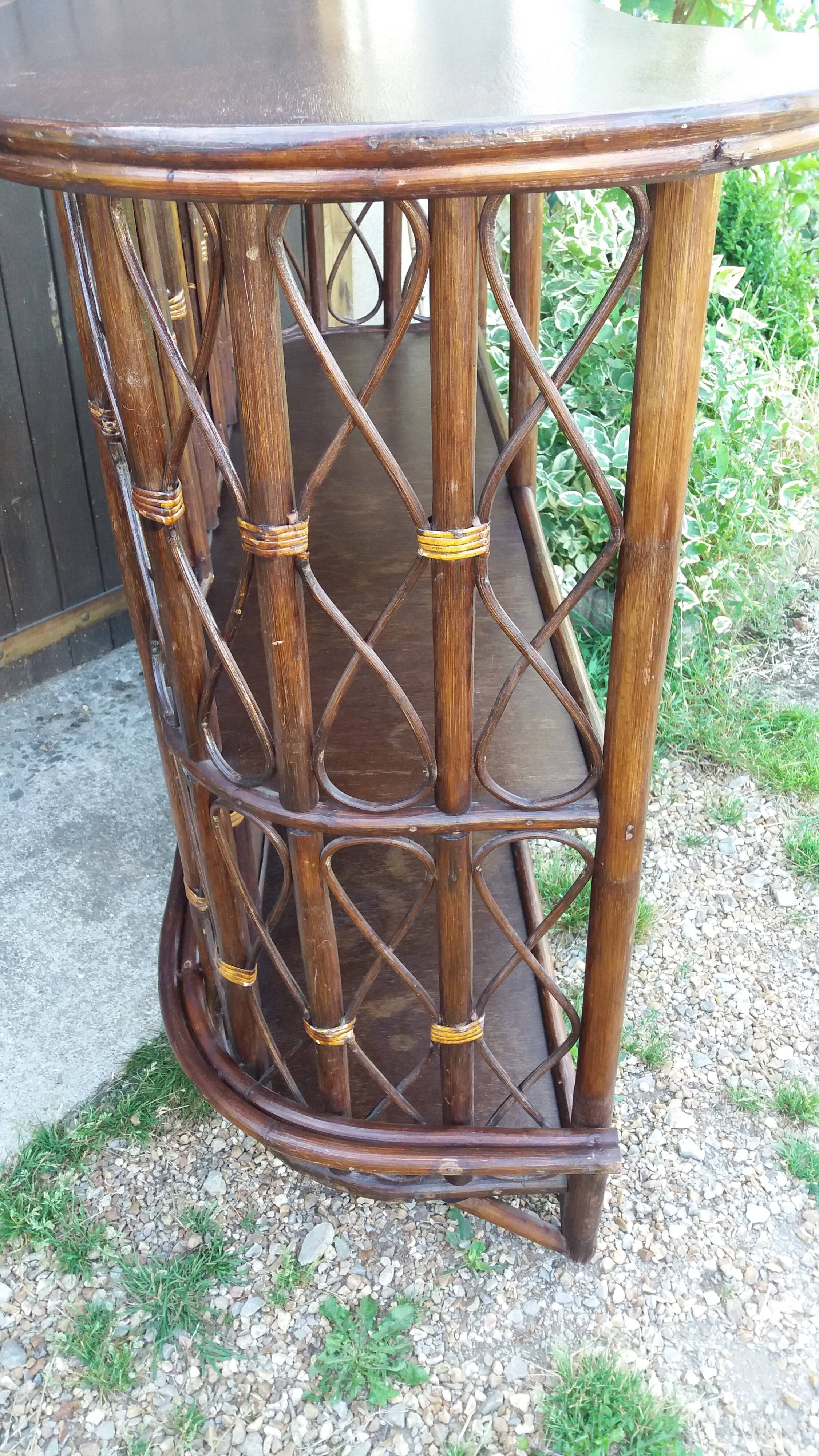 Rattan and bamboo bar