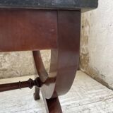 Empire style marble and mahogany coffee table