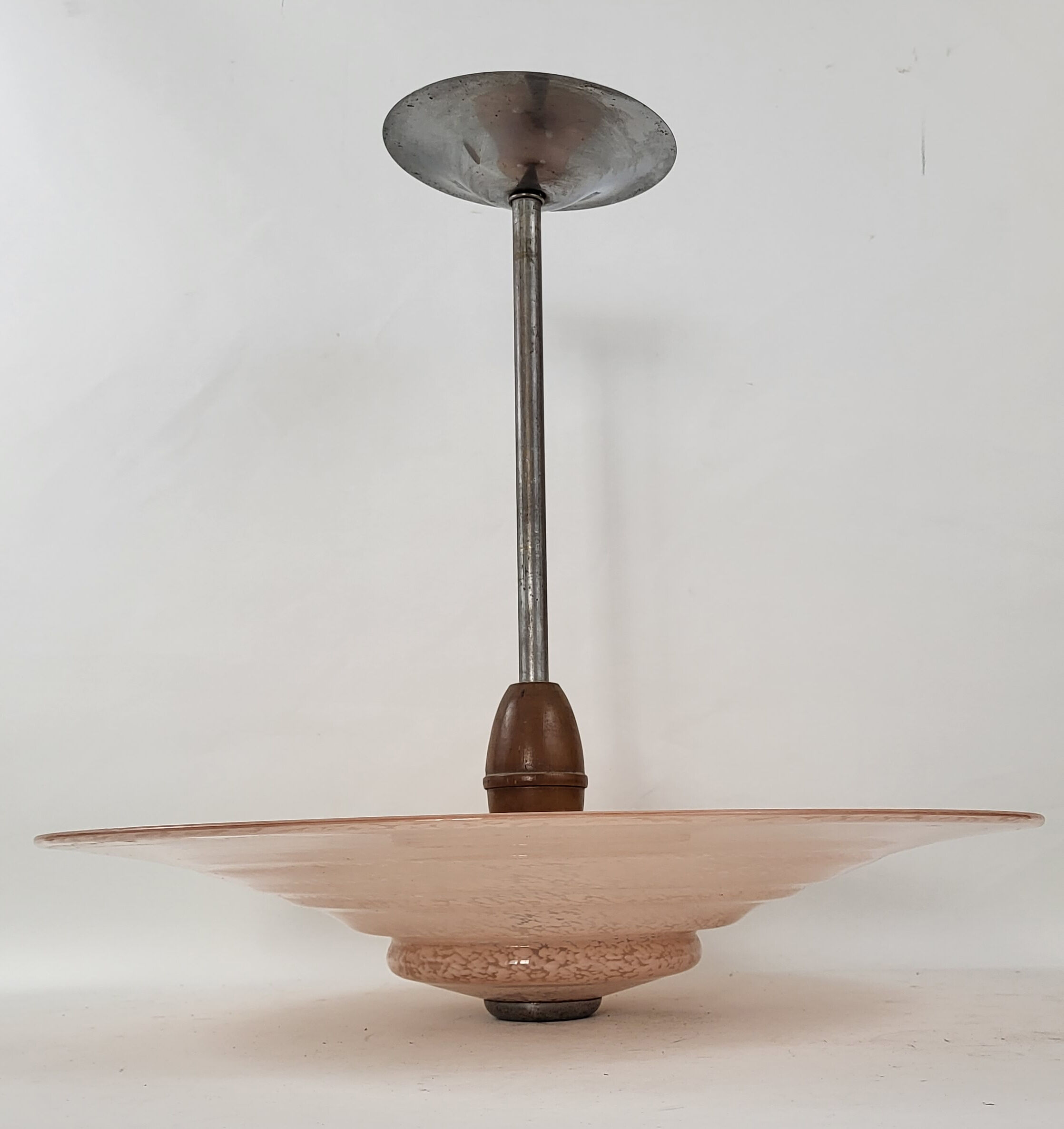 Ceiling lamp in Art Deco marble glass
