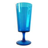 Blue pedestal vase - Italy Empoli 1960