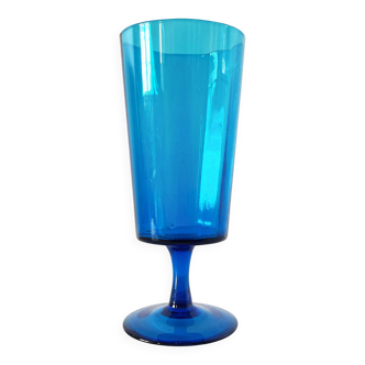Blue pedestal vase - Italy Empoli 1960