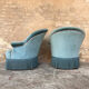 Pair of toad armchairs in blue velvet