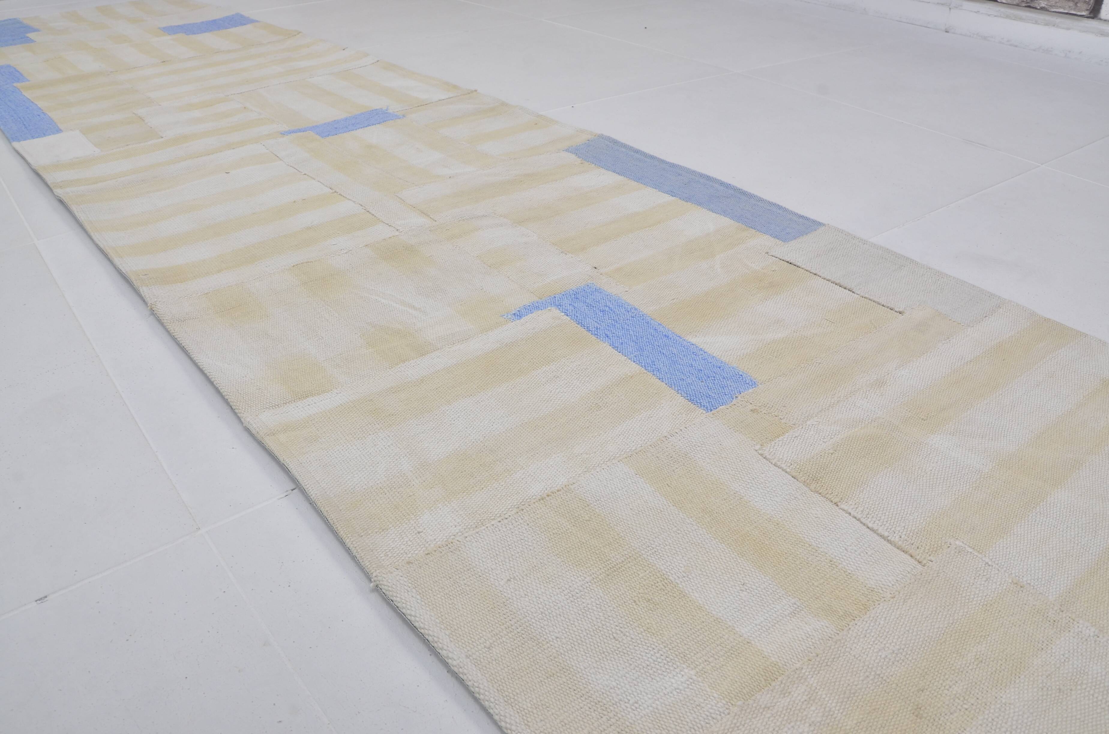Vintage Whİte And Blue Runner sku3853