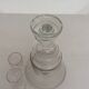 Carafe chiseled glass with 2 glasses