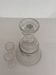 Carafe chiseled glass with 2 glasses